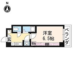 グランランヴェール 1Kの間取図画像