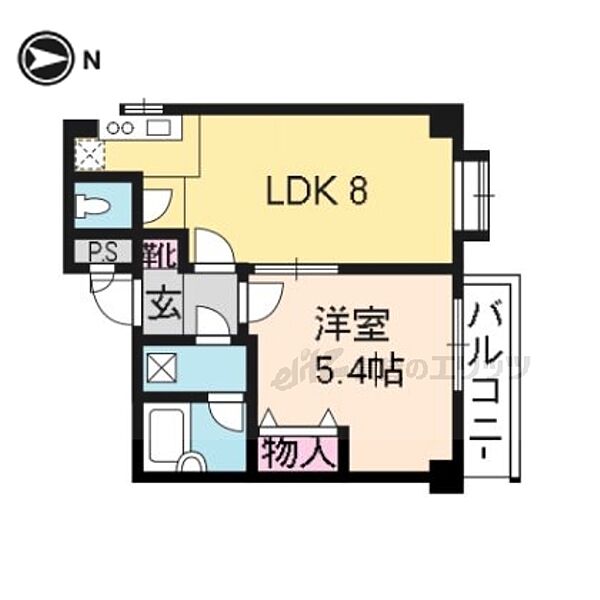 ホワイトクレステ 103｜京都府京都市下京区西新屋敷太夫町(賃貸マンション1LDK・1階・29.55㎡)の写真 その2