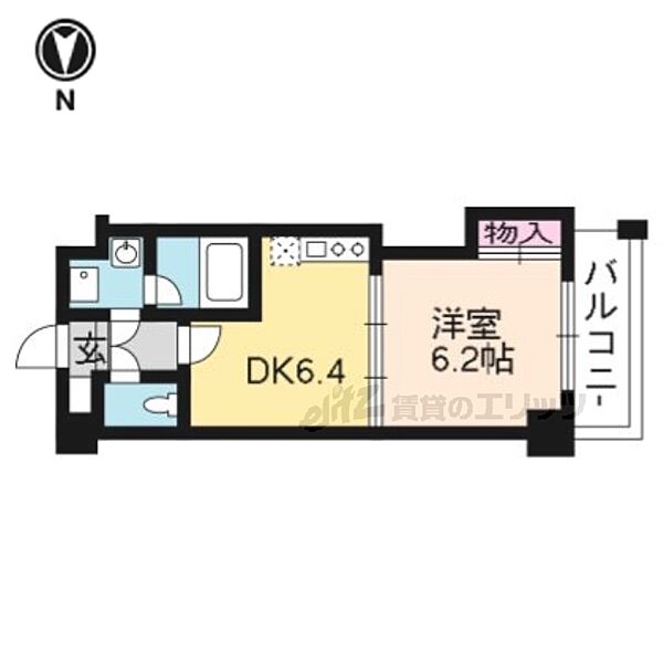 クレオシティ 402｜京都府京都市上京区千本通出水下る十四軒町(賃貸マンション1DK・4階・30.77㎡)の写真 その2