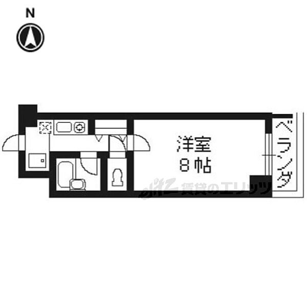 ウエストブリッジ 303｜京都府京都市右京区西院矢掛町(賃貸マンション1K・3階・22.55㎡)の写真 その2