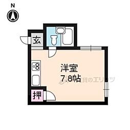 丸富マンション 5階ワンルームの間取り