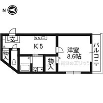 京都府京都市右京区西京極畔勝町（賃貸マンション1K・2階・35.79㎡） その2