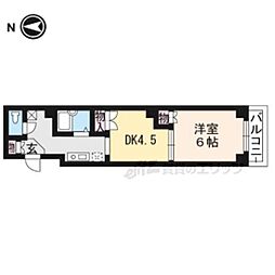 ベルフラワー 2階1DKの間取り