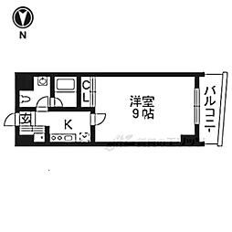 アルビオン 5階1Kの間取り