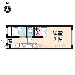 プロヴィデンス 2階ワンルームの間取り