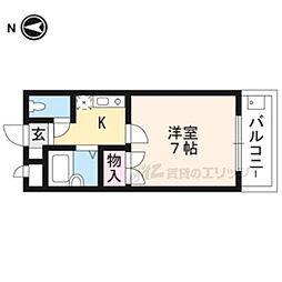 光陽マンションB 1Kの間取図画像