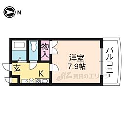 イデアール高辻 1Kの間取図画像