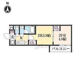 ESTRUTHKYOTOII 2Kの間取図画像