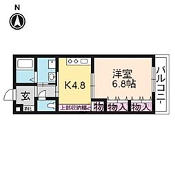 マ・リッチ西院 1DKの間取図画像