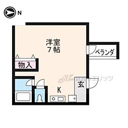 寿苑ビル 1Kの間取図画像