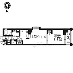 ベラジオ四条烏丸3 1LDKの間取図画像