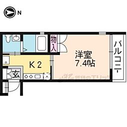 アクアプレイス京都西陣 1Kの間取図画像