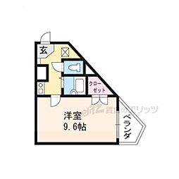 ディアリオ大宮 1Kの間取図画像