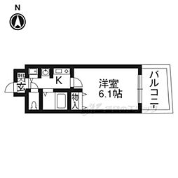 プレサンス京都烏丸NEXT 1Kの間取図画像