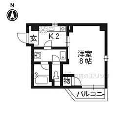 メゾンf 1Kの間取図画像