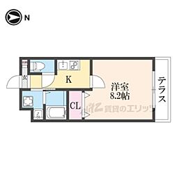 QUALIE丹波口駅前 1Kの間取図画像