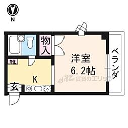 ユニオン室町 1Kの間取図画像