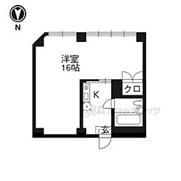 Mビル ワンルームの間取図画像