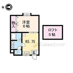 プチ・ブリンダル 1DKの間取図画像