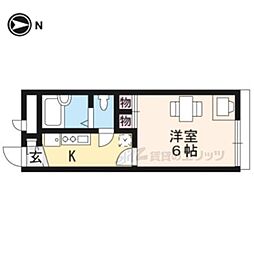 レオパレスみかげ 1Kの間取図画像