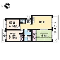 ヴィラきぬがさ 3LDKの間取図画像