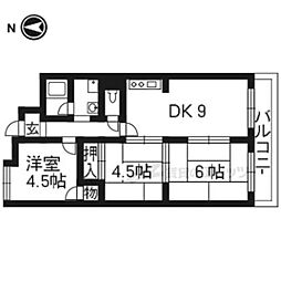 嵯峨野ロイヤルハイツ 3LDKの間取図画像