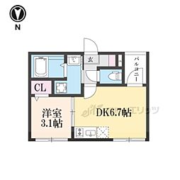 TeaPavilion 1DKの間取図画像