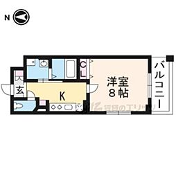 ラガール 1Kの間取図画像