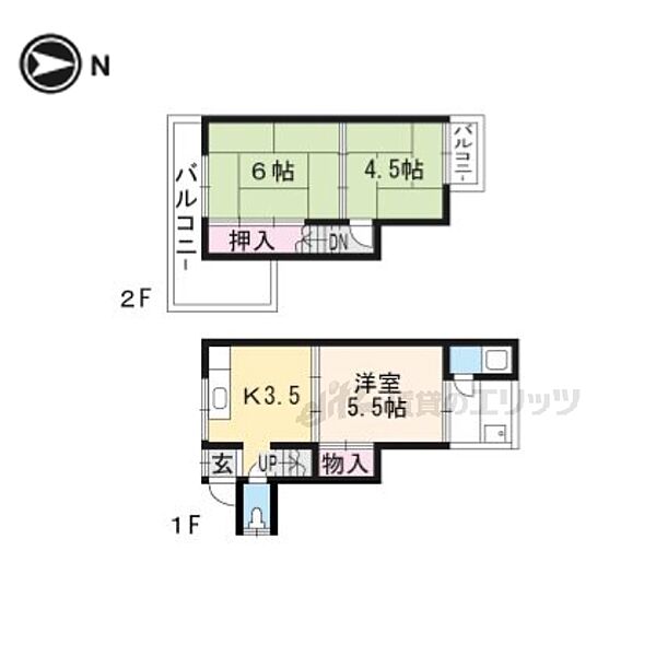 道正町463-2本多邸貸家 ｜京都府京都市上京区道正町(賃貸一戸建3K・1階・44.81㎡)の写真 その2