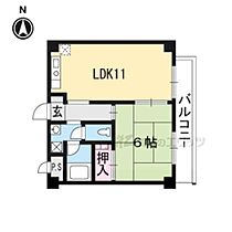 エレーゼ北野 2B ｜ 京都府京都市上京区上の下立売通御前通西入上る大宮町（賃貸マンション1LDK・2階・38.86㎡） その2