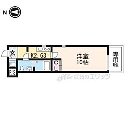 アイーズ荘 1Kの間取図画像