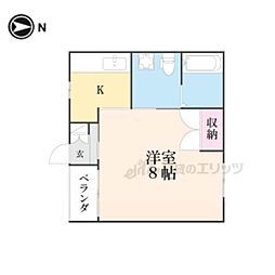 ＫＡＳＩＮ 1階1Kの間取り