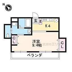 マンション和田 1Kの間取図画像