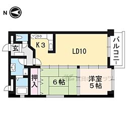 カーサグラン御池 2LDKの間取図画像