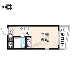 メゾン・ド・パルミエ 1Kの間取図画像