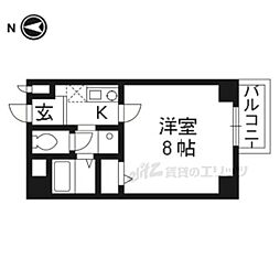 サムティ上堀川 1Kの間取図画像