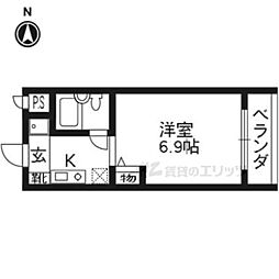 プロスパコート 1Kの間取図画像