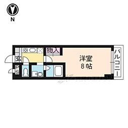 グレイス西京極 1Kの間取図画像