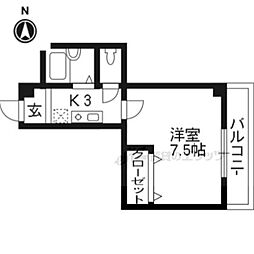 CASAFORTE 1Kの間取図画像