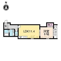 シャルマンビル 1LDKの間取図画像