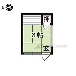 あおい荘 2階ワンルームの間取り