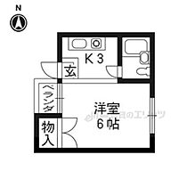 京都府京都市北区上賀茂蝉ヶ垣内町（賃貸マンション1K・4階・17.75㎡） その2