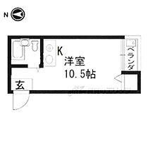 京都府京都市左京区北白川下池田町（賃貸マンション1R・1階・20.36㎡） その2