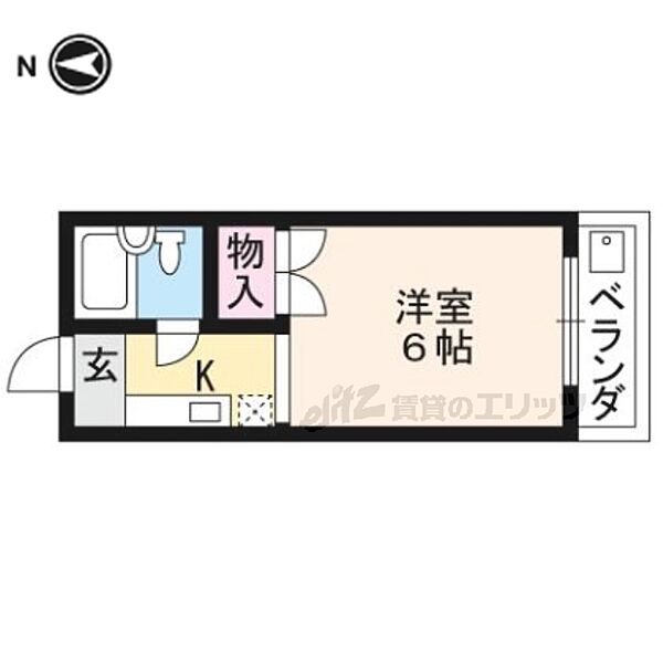 佳北マンション 101｜京都府京都市左京区上高野車地町(賃貸マンション1K・1階・18.63㎡)の写真 その2