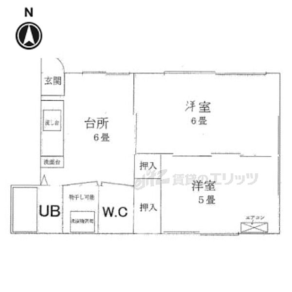 マンション丸高 105｜京都府京都市東山区本町通り五条上ル金屋町(賃貸マンション2DK・1階・35.64㎡)の写真 その2