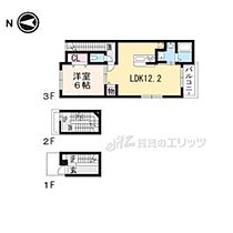 京都府京都市左京区田中上玄京町（賃貸アパート1LDK・3階・53.34㎡） その2