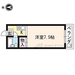 大光ビル 5階1Kの間取り