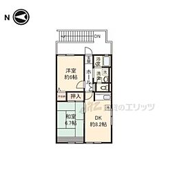 プチメゾン 2階2DKの間取り