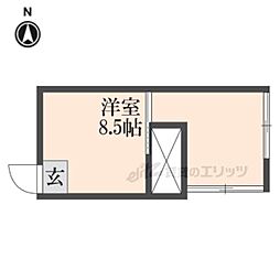 細野荘 1Kの間取図画像