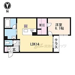 ミラージュ清水 3階1LDKの間取り